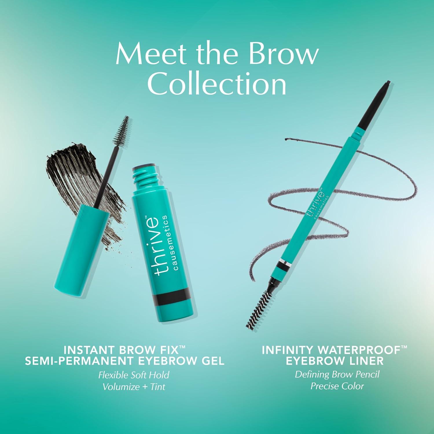 imageThrive Causemetics Infinity Waterproof Eyebrow Pencil Retractable Brow Pencil with Hyaluronic Acid ampamp Shea Butter Dual Ended Eyebrow Brush Spoolie Fine Tip Vegan ampamp Cruelty Free Nan CharcoalMerida Auburn