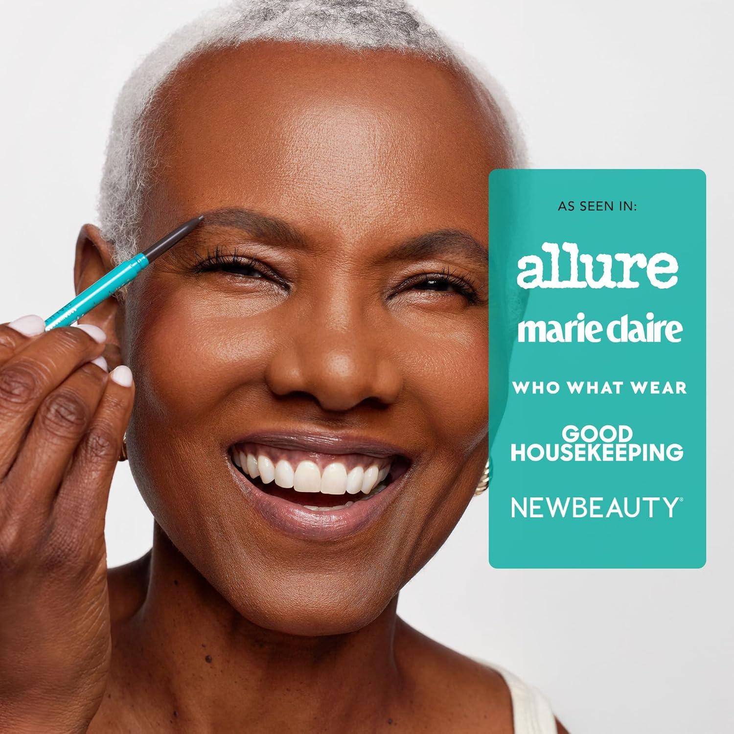 imageThrive Causemetics Infinity Waterproof Eyebrow Pencil Retractable Brow Pencil with Hyaluronic Acid ampamp Shea Butter Dual Ended Eyebrow Brush Spoolie Fine Tip Vegan ampamp Cruelty Free Nan CharcoalMerida Auburn