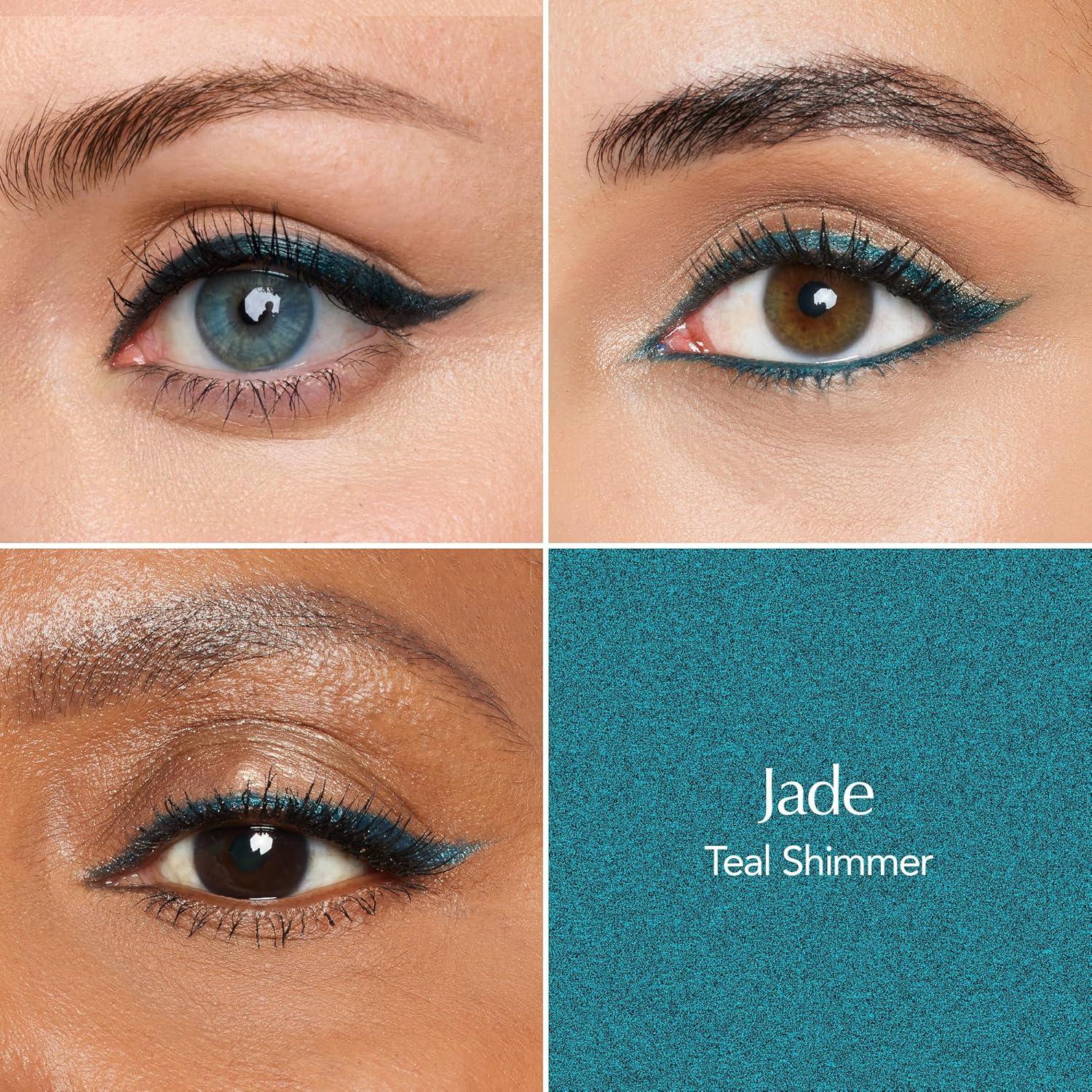 imageThrive Causemetics Infinity Waterproof Eyeliner Pencil Built In Sharpener ampamp Smudge Tip Long Lasting Smudge Proof Hyaluronic Acid ampamp Shea Butter Vegan ampamp Cruelty Free Lizzie Moss Green MatteJade Teal Shimmer