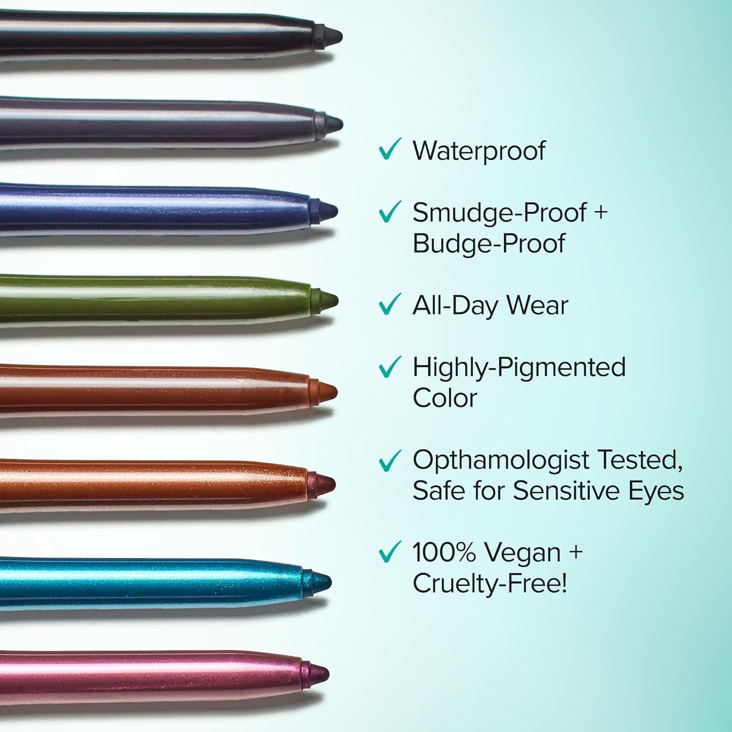 imageThrive Causemetics Infinity Waterproof Eyeliner Pencil Built In Sharpener ampamp Smudge Tip Long Lasting Smudge Proof Hyaluronic Acid ampamp Shea Butter Vegan ampamp Cruelty Free Lizzie Moss Green MatteLauren Black Matte