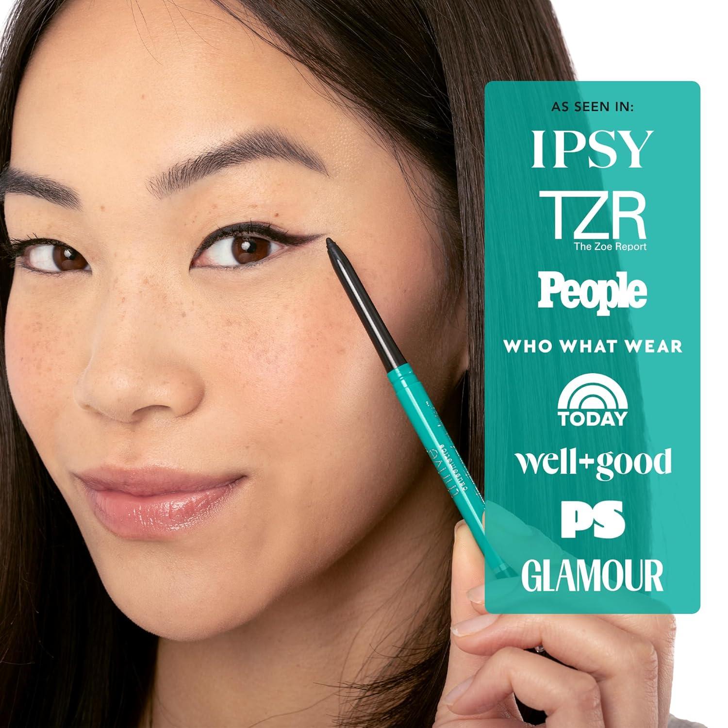 imageThrive Causemetics Infinity Waterproof Eyeliner Pencil Built In Sharpener ampamp Smudge Tip Long Lasting Smudge Proof Hyaluronic Acid ampamp Shea Butter Vegan ampamp Cruelty Free Lizzie Moss Green MatteLauren Black Matte