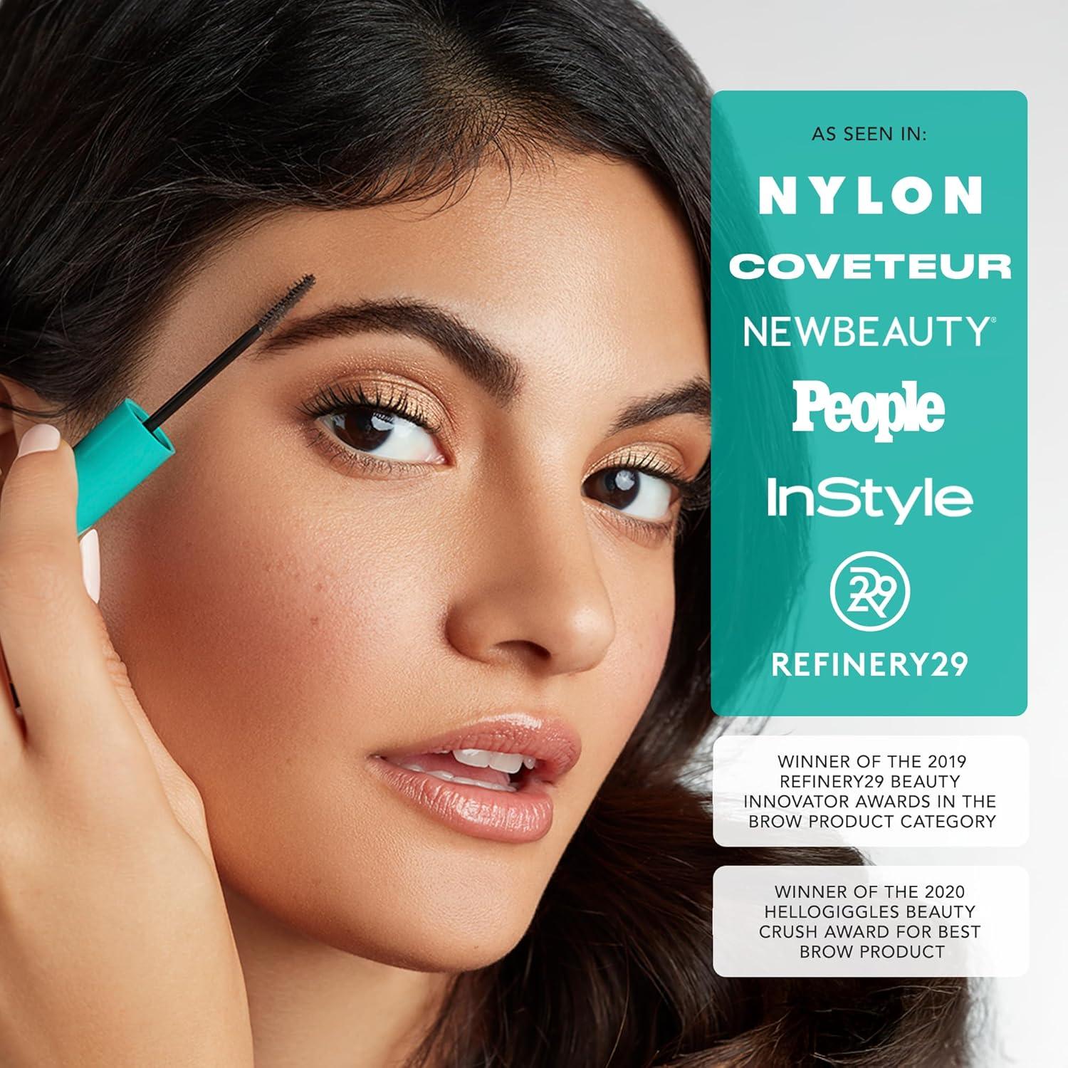 imageThrive Causemetics Instant Brow Fix SemiPermanent Eyebrow Gel Waterproof Tinted Eye Brow Gel with Vitamin B5 SmudgeProof Vegan ampamp Cruelty Free Blanka TaupeSerena Deep Brown