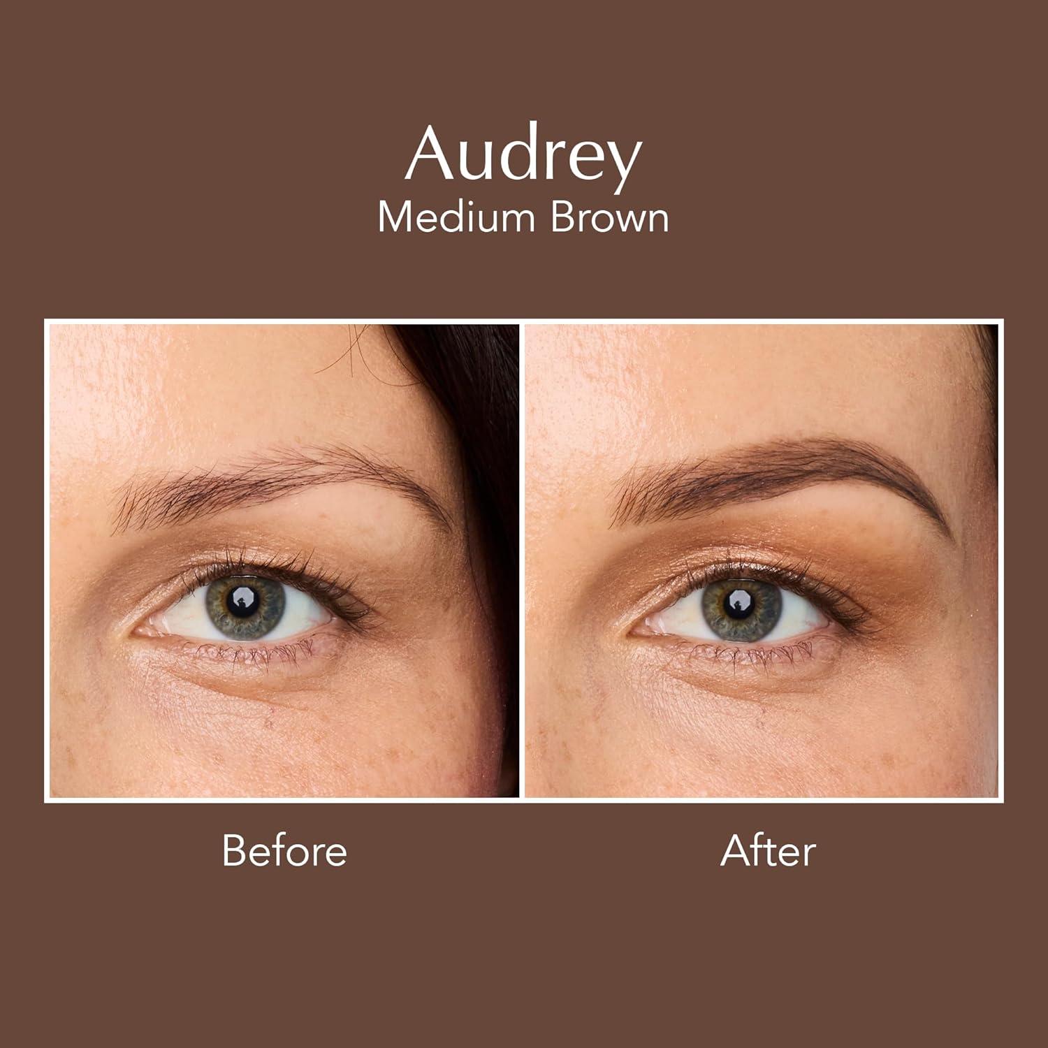 imageThrive Causemetics Instant Brow Fix SemiPermanent Eyebrow Gel Waterproof Tinted Eye Brow Gel with Vitamin B5 SmudgeProof Vegan ampamp Cruelty Free Blanka TaupeAudrey Medium Brown
