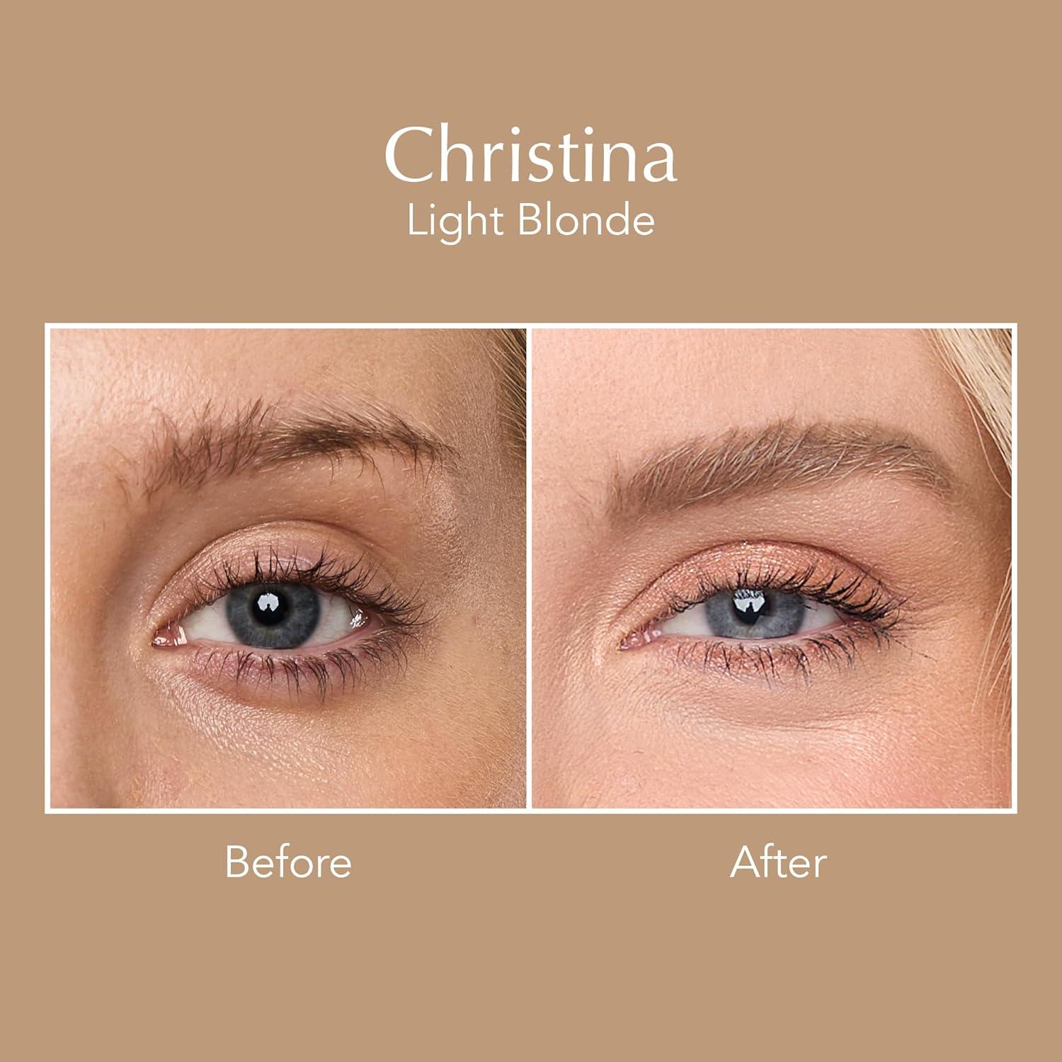 imageThrive Causemetics Instant Brow Fix SemiPermanent Eyebrow Gel Waterproof Tinted Eye Brow Gel with Vitamin B5 SmudgeProof Vegan ampamp Cruelty Free Blanka TaupeChristina Light Blonde