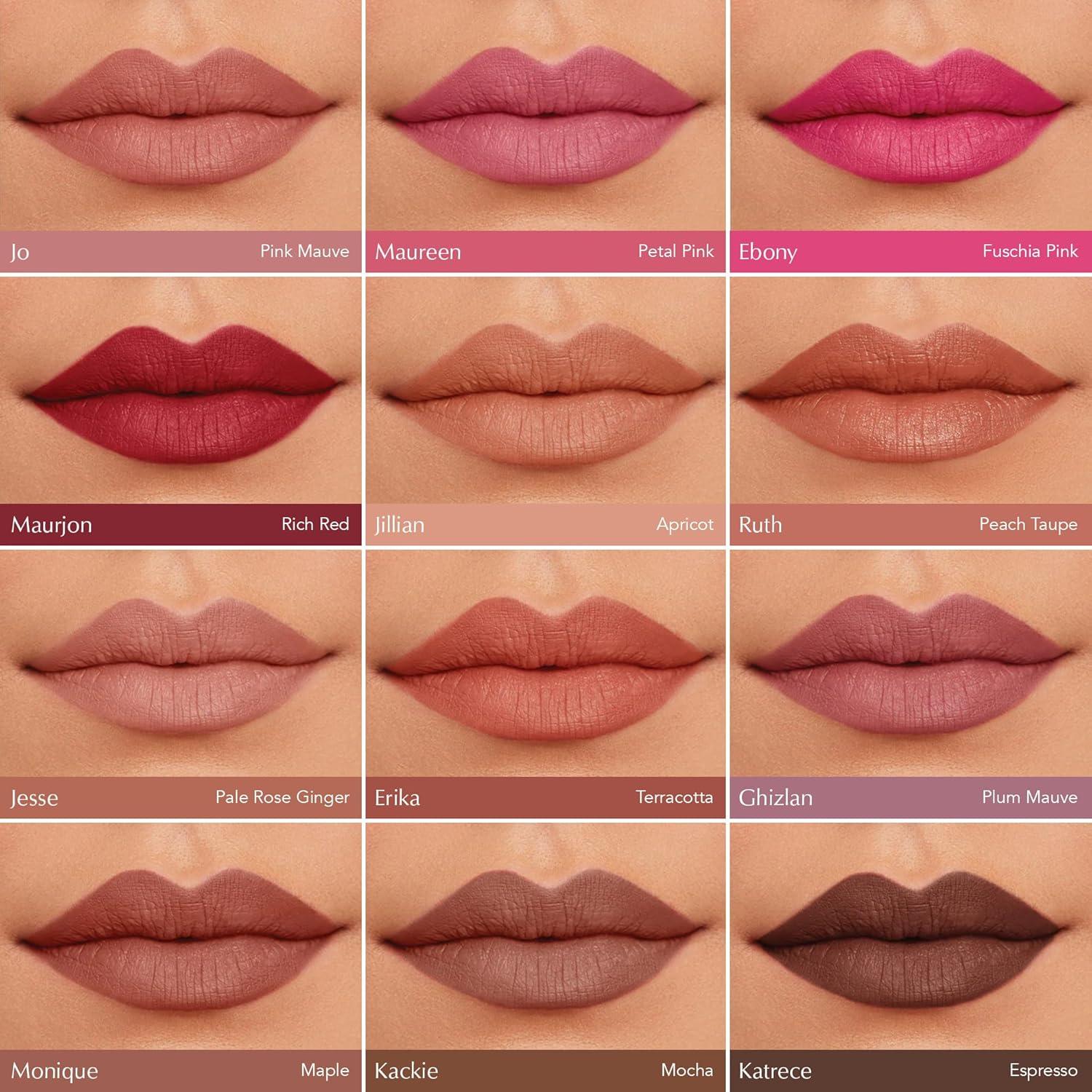 imageThrive Causemetics Lip Filler LongWearing  Plumping Lip Liner Shea Butter Hydrating Lip Plumper Retractable Lip Liner Pencil Built In Sharpener Vegan ampamp Cruelty Free Jesse Pale Rose GingerEbony Fuchsia Pink