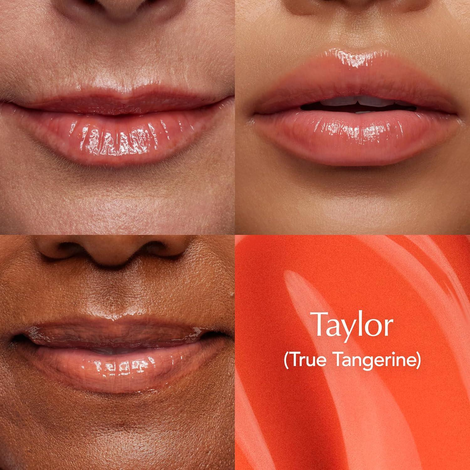 imageThrive Causemetics Sheer Strength Lip Plumping Peptide Gloss Lip Plumper with Vitamin E Peptides Plumps Smooths ampamp Hydrates Lips High Shine Vegan ampamp Cruelty Free Emily Clear ShimmerTaylor True Tangerine