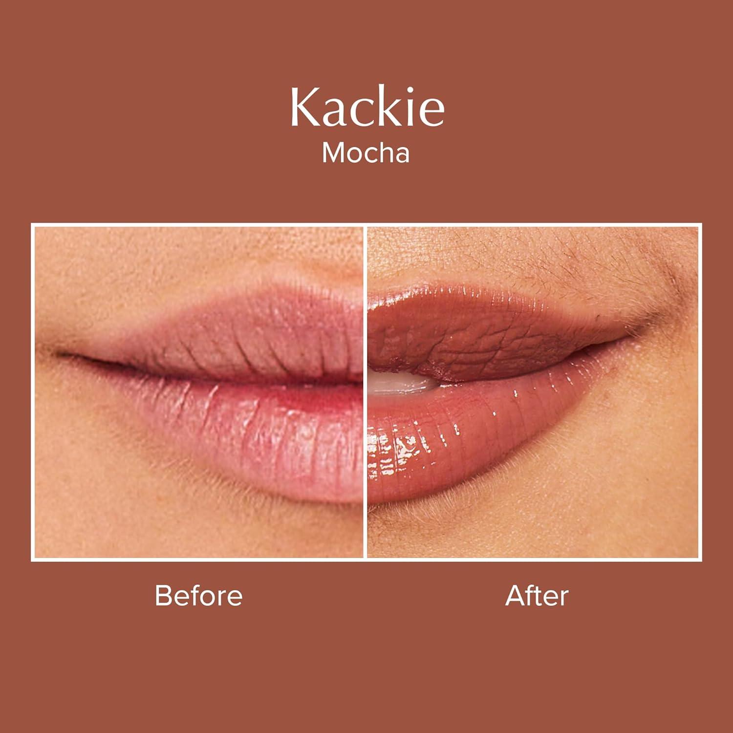 imageThrive Causemetics Sheer Strength Lip Plumping Peptide Gloss Lip Plumper with Vitamin E Peptides Plumps Smooths ampamp Hydrates Lips High Shine Vegan ampamp Cruelty Free Emily Clear ShimmerKackie Mocha