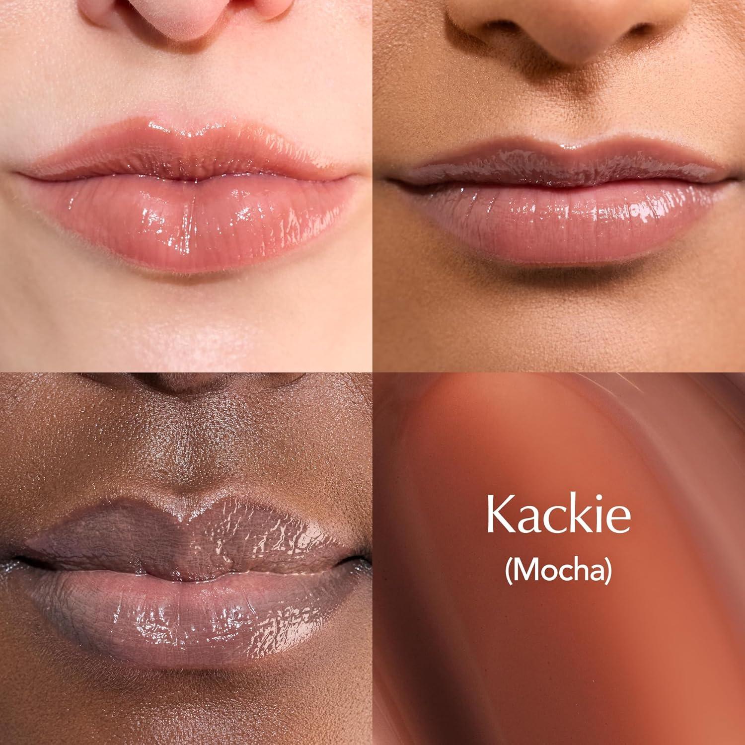 imageThrive Causemetics Sheer Strength Lip Plumping Peptide Gloss Lip Plumper with Vitamin E Peptides Plumps Smooths ampamp Hydrates Lips High Shine Vegan ampamp Cruelty Free Emily Clear ShimmerKackie Mocha