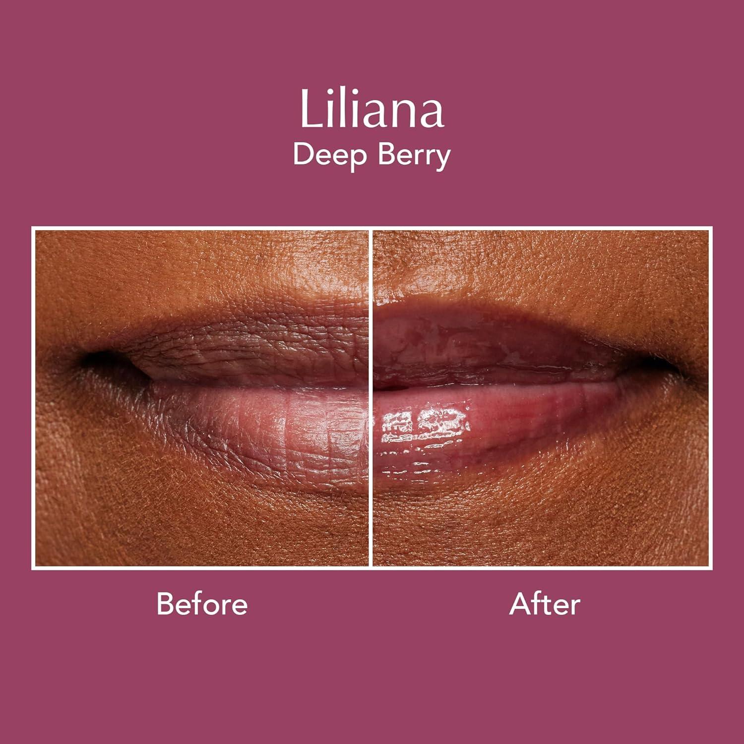 imageThrive Causemetics Sheer Strength Lip Plumping Peptide Gloss Lip Plumper with Vitamin E Peptides Plumps Smooths ampamp Hydrates Lips High Shine Vegan ampamp Cruelty Free Emily Clear ShimmerLiliana Deep Berry