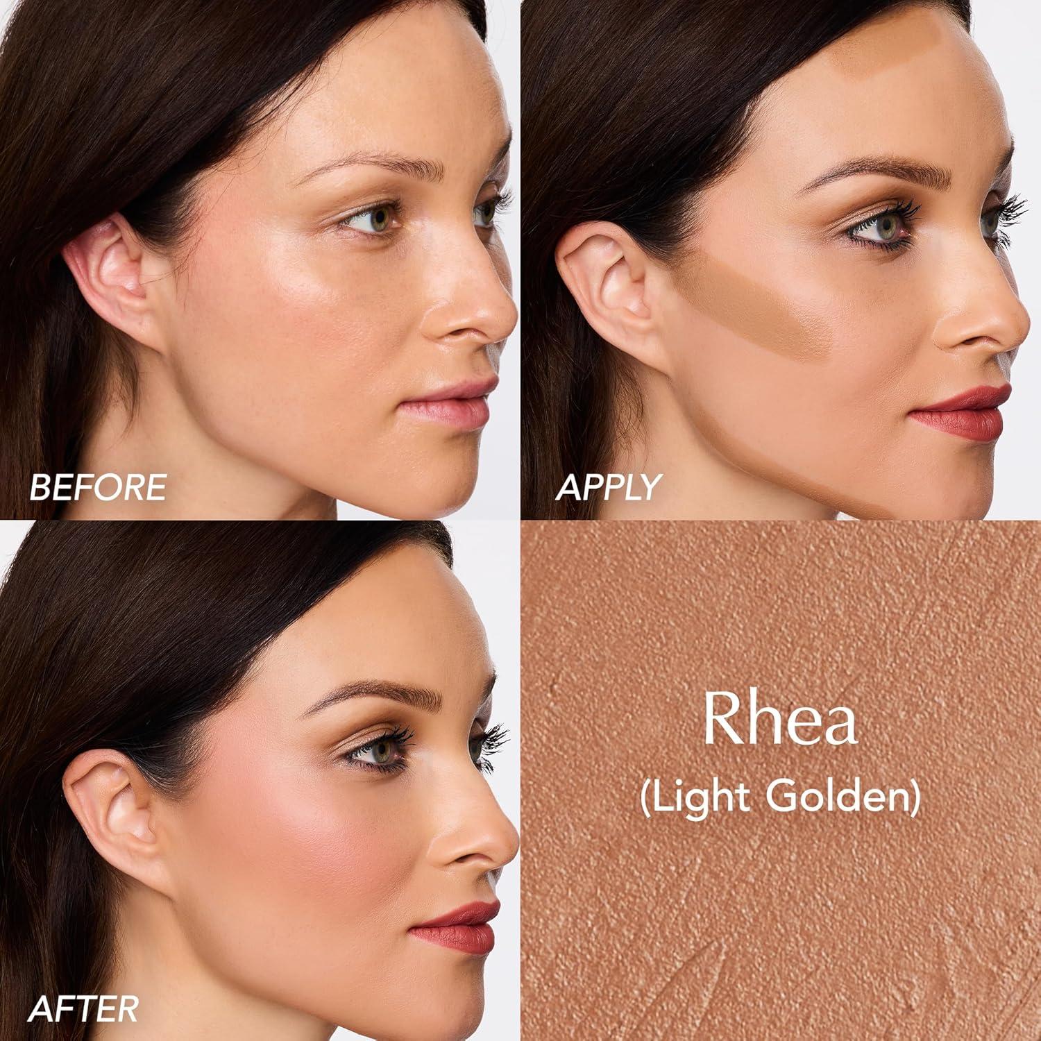 imageThrive Causemetics Triple Threat Color Stick Cream Bronzer ampamp Contour Stick with Vitamin E Evening Primrose Oil Waterproof Smudge Proof Face Makeup Anita Light Medium NeutralRhea Light Golden