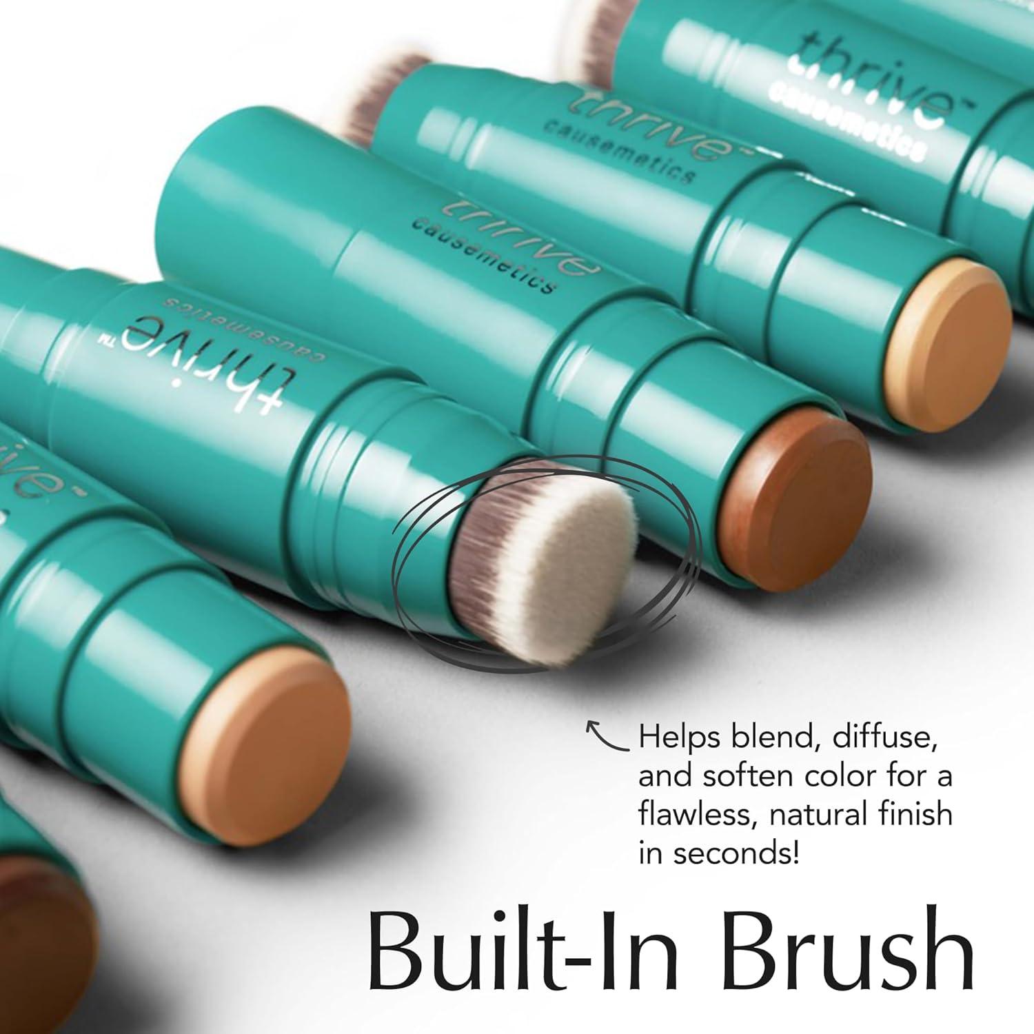 imageThrive Causemetics Triple Threat Color Stick Cream Bronzer ampamp Contour Stick with Vitamin E Evening Primrose Oil Waterproof Smudge Proof Face Makeup Anita Light Medium NeutralRhea Light Golden