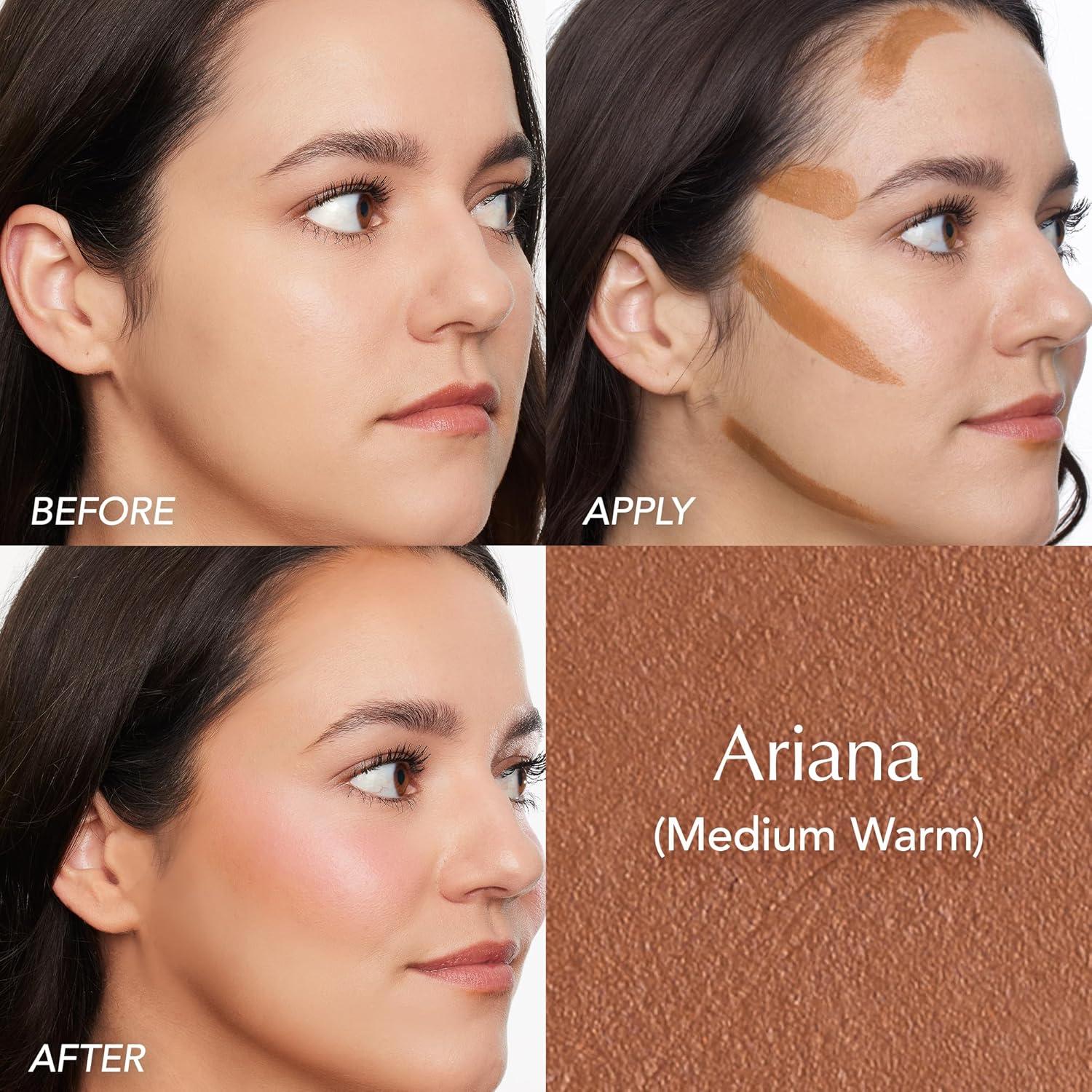 imageThrive Causemetics Triple Threat Color Stick Cream Bronzer ampamp Contour Stick with Vitamin E Evening Primrose Oil Waterproof Smudge Proof Face Makeup Anita Light Medium NeutralAriana Medium Warm