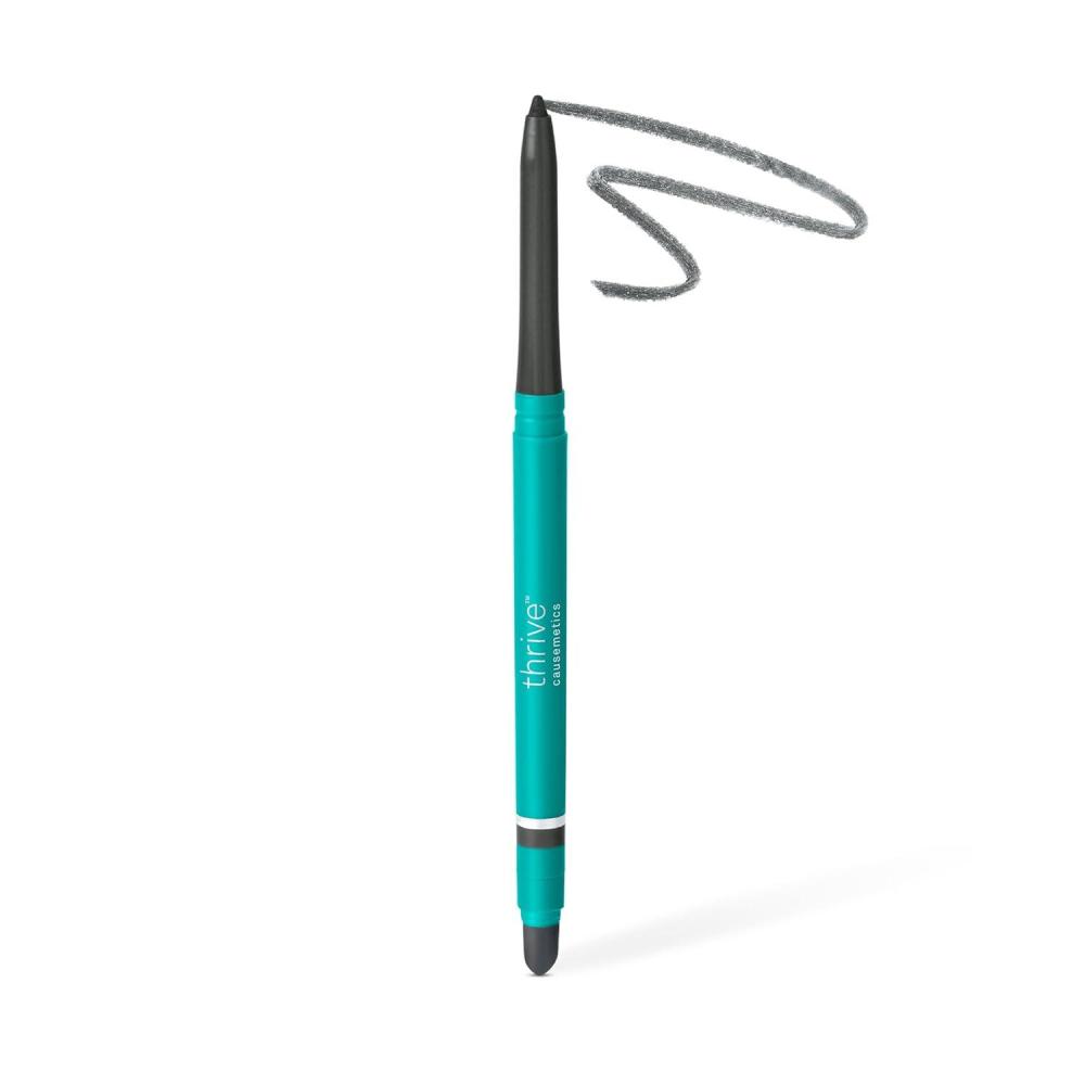 imageThrive Causemetics Infinity Waterproof Eyeliner Pencil Built In Sharpener ampamp Smudge Tip Long Lasting Smudge Proof Hyaluronic Acid ampamp Shea Butter Vegan ampamp Cruelty Free Lizzie Moss Green MatteHoda Slate Grey Matte