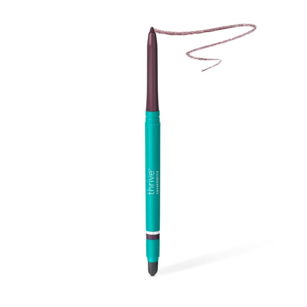 imageThrive Causemetics Infinity Waterproof Eyeliner Pencil Built In Sharpener ampamp Smudge Tip Long Lasting Smudge Proof Hyaluronic Acid ampamp Shea Butter Vegan ampamp Cruelty Free Lizzie Moss Green MatteAlondra Aubergine Shimmer