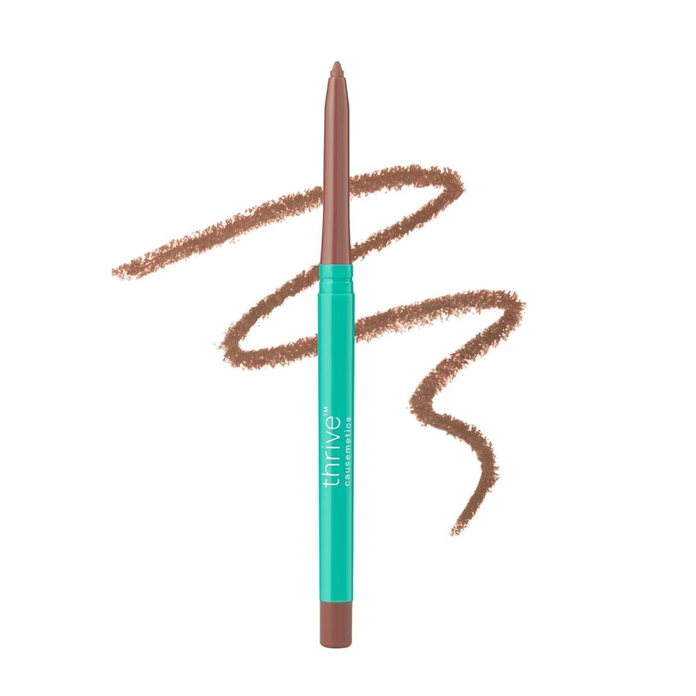 imageThrive Causemetics Lip Filler LongWearing  Plumping Lip Liner Shea Butter Hydrating Lip Plumper Retractable Lip Liner Pencil Built In Sharpener Vegan ampamp Cruelty Free Jesse Pale Rose GingerKackie Mocha