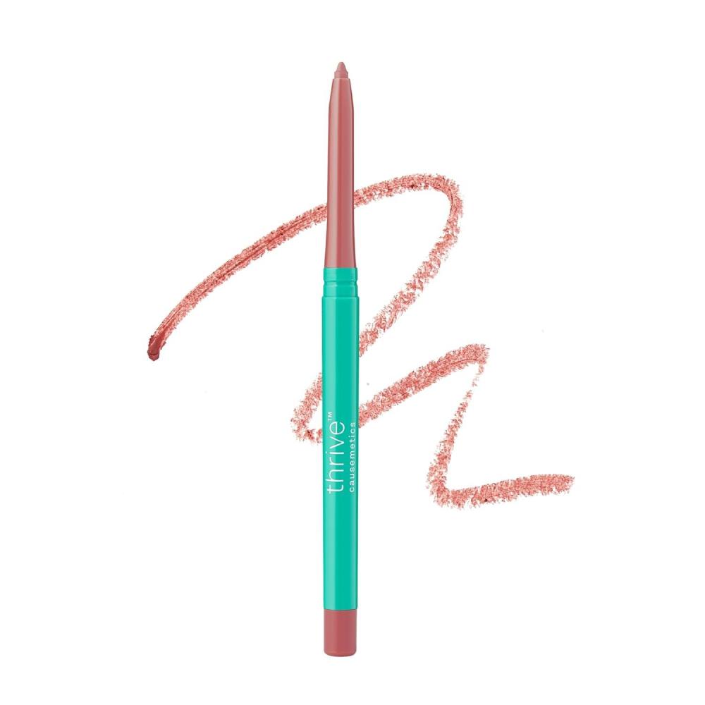 imageThrive Causemetics Lip Filler LongWearing  Plumping Lip Liner Shea Butter Hydrating Lip Plumper Retractable Lip Liner Pencil Built In Sharpener Vegan ampamp Cruelty Free Jesse Pale Rose GingerJo Pink Mauve