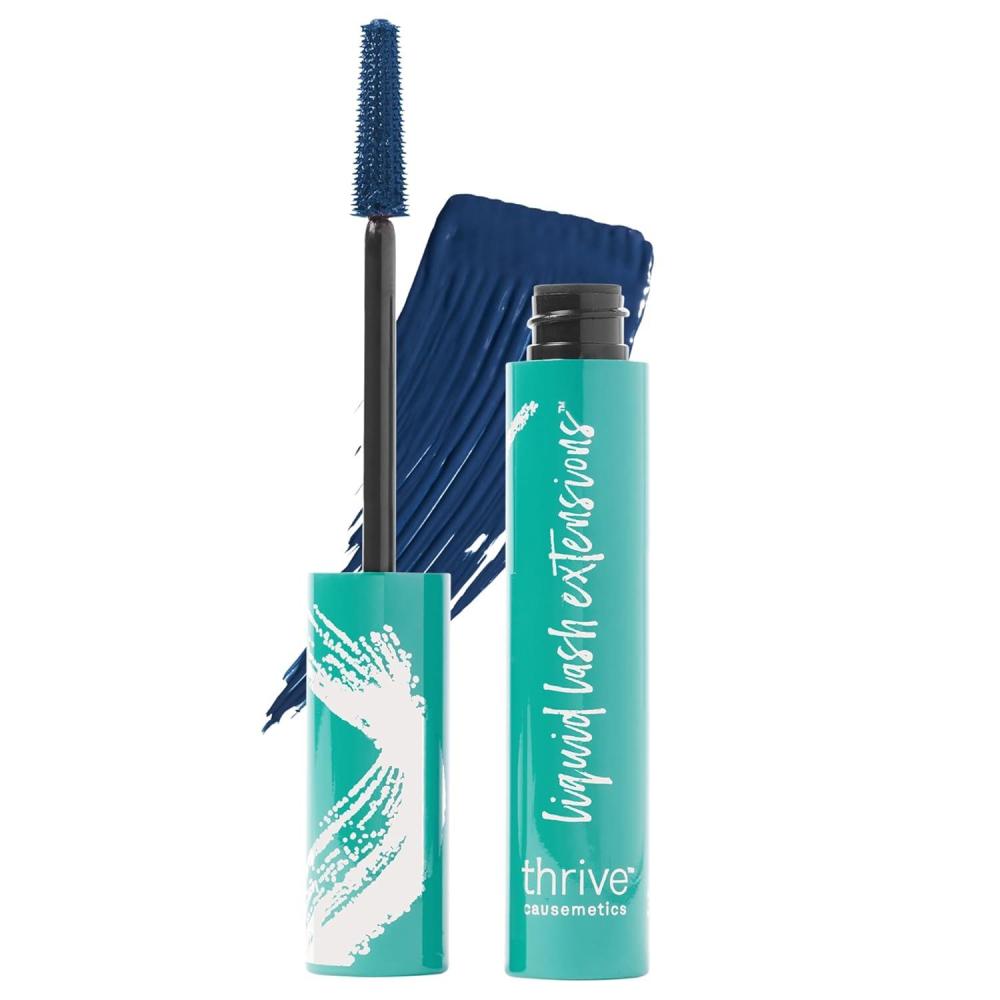 imageThrive Causemetics Liquid Lash Extensions Mascara Tubing Thrive Mascara Lengthening Volumizing ampamp Curling Smudge Proof Washable No Clumping or Flaking Vegan ampamp Cruelty Free Nola Deep BlueNola Deep Blue