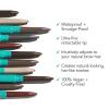Thrive Causemetics Infinity Waterproof Eyebrow Pencil, Retractable Brow Pencil with Hyaluronic Acid & Shea Butter, Dual Ended Eyebrow Brush Spoolie, Fine Tip, Vegan & Cruelty Free, Nan (Charcoal)(April (Cool Brown))