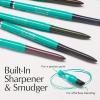 Thrive Causemetics Infinity Waterproof Eyeliner Pencil, Built In Sharpener & Smudge Tip, Long Lasting, Smudge Proof, Hyaluronic Acid & Shea Butter, Vegan & Cruelty Free, Lizzie (Moss Green Matte)(Alondra (Aubergine Shimmer))