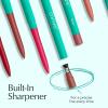 Thrive Causemetics Lip Filler Long-Wearing + Plumping Lip Liner, Shea Butter Hydrating Lip Plumper Retractable Lip Liner Pencil, Built In Sharpener, Vegan & Cruelty Free, Jesse (Pale Rose Ginger)(Katrece (Espresso))