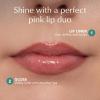 Thrive Causemetics Perfect Pink Pout Lip Gloss & Liner Bundle with Makeup Bag, Sheer Strength Lip-Plumping Peptide Gloss & Long-Wearing Plumping Lip Liner, Vegan & Cruelty Free, Jo (Pink Mauve)