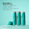 Thrive Causemetics Triple Threat Color Stick Makeup Bag Bundle: Blush, Highlighter, Bronzer & Contour Stick, Vitamin E, Evening Primrose Oil, Waterproof Smudge Proof Face Makeup Formula, 3 Shades