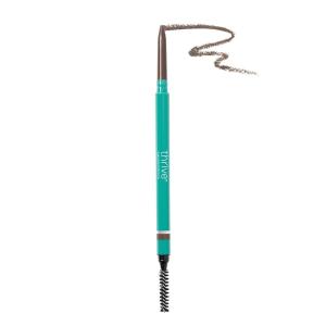 Thrive Causemetics Infinity Waterproof Eyebrow Pencil, Retractable Brow Pencil with Hyaluronic Acid & Shea Butter, Dual Ended Eyebrow Brush Spoolie, Fine Tip, Vegan & Cruelty Free, Nan (Charcoal)(Audrey (Medium Brown))
