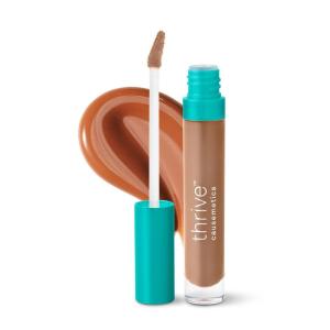 Thrive Causemetics Sheer Strength Lip Plumping Peptide Gloss, Lip Plumper with Vitamin E, Peptides, Plumps, Smooths & Hydrates Lips, High Shine, Vegan & Cruelty Free, Emily (Clear Shimmer)(Imani (Neutral Toffee))