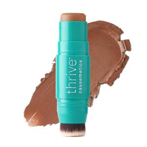 Thrive Causemetics Triple Threat Color Stick: Cream Bronzer & Contour Stick with Vitamin E, Evening Primrose Oil, Waterproof Smudge Proof Face Makeup, Anita (Light Medium Neutral)(Anita (Light Medium Neutral))
