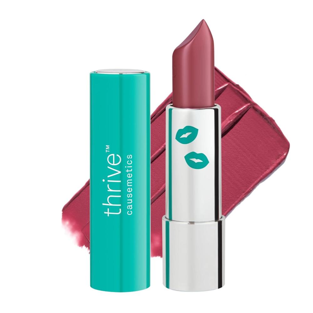 imageThrive Causemetics ImpactFULL Smoothing Lipstick Moisturizing Lip Makeup Essential with Vitamin E Lightweight Creamy Lipstick for Women Long Lasting Vegan Shade Jenni Pink MauveNicole Berry Mauve