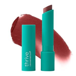 Thrive Causemetics Sheer Strength Moisturizing Matte Lip Tint, Everyday Makeup Essential for Women, Lightweight & Creamy Lips Balm, Long Lasting Hydration, Vegan, Shade Nancy (Natural Plum)(Nancy (Natural Plum))